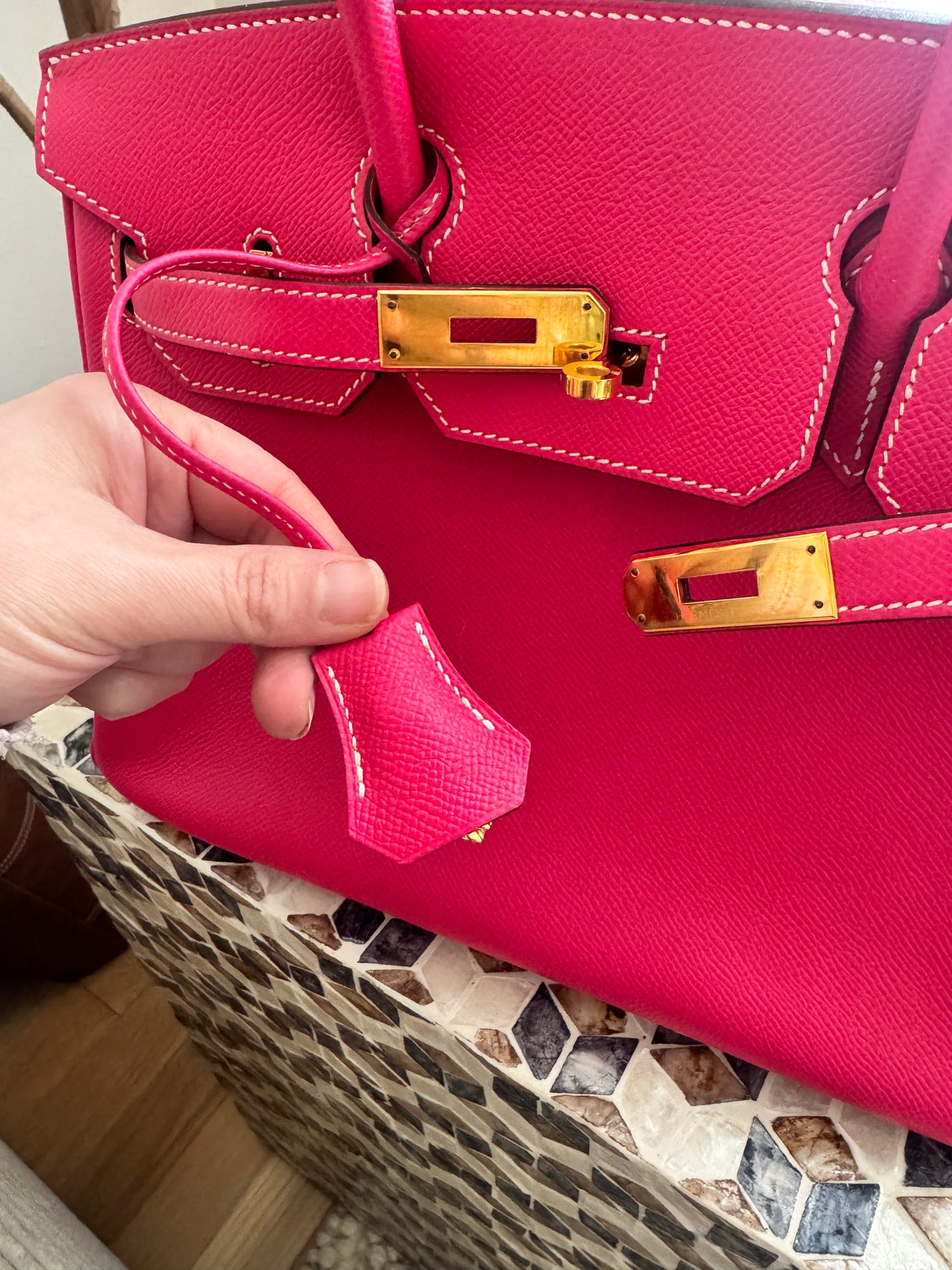 Hermes Birkin 30 Rose Tyrein Epsom Leather Candy Collection