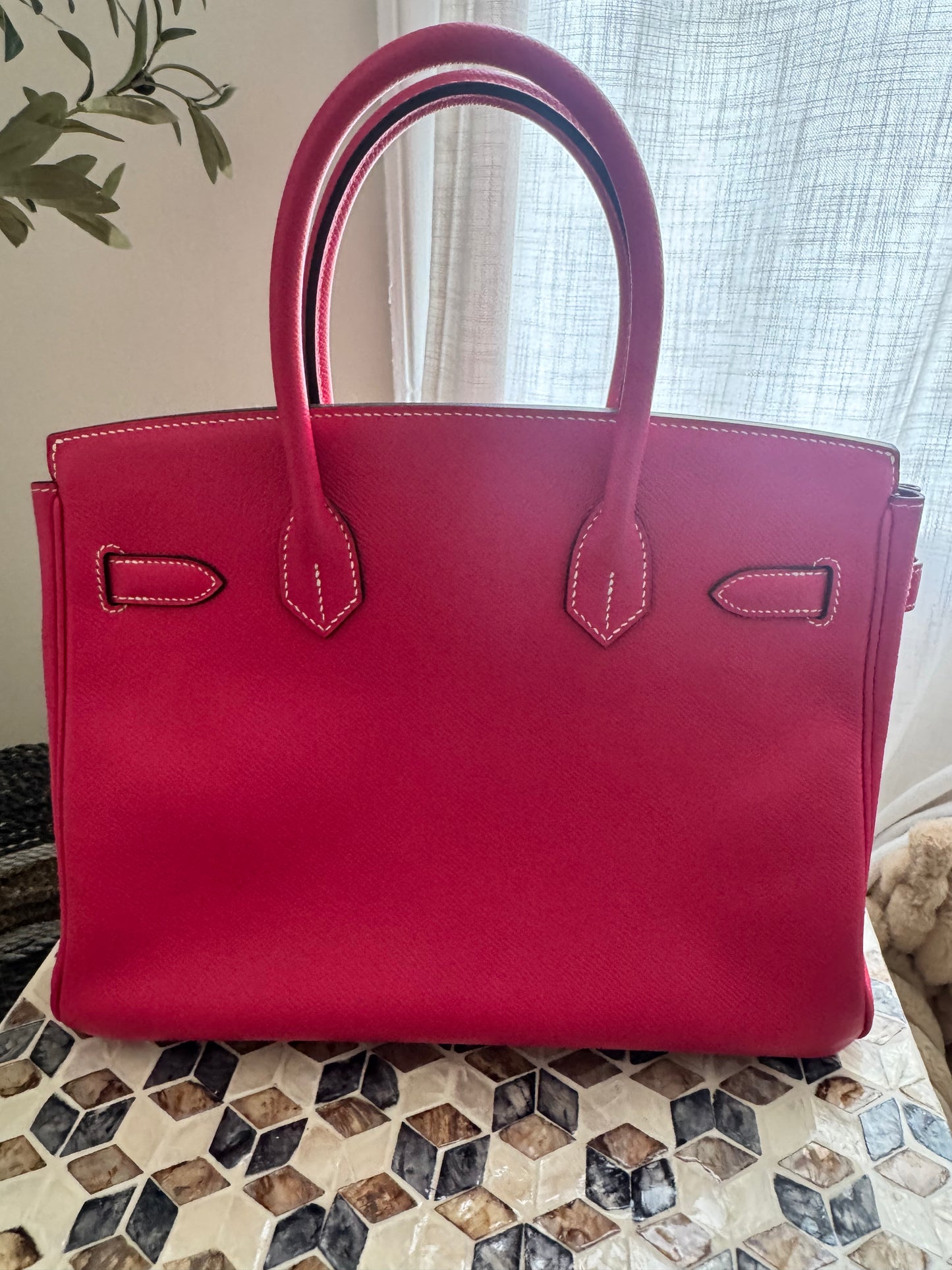 Hermes Birkin 30 Rose Tyrein Epsom Leather Candy Collection