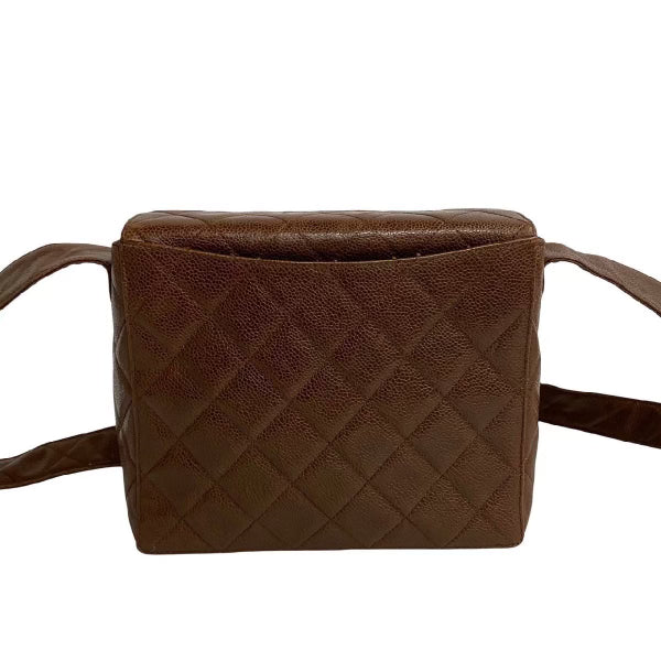 Chanel Chocolate Caviar Crossbody Half Flap