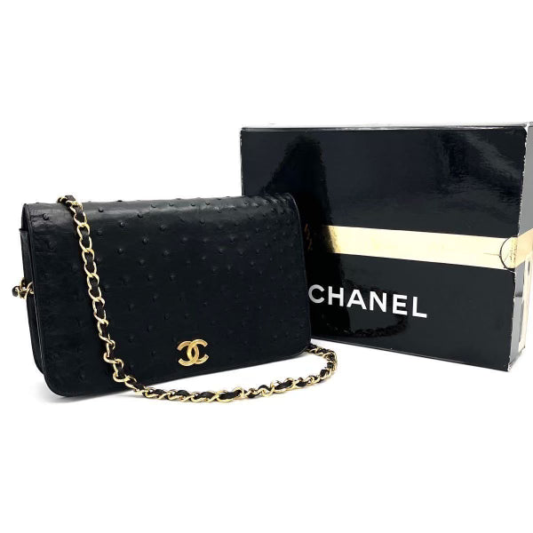 Chanel Vintage Ostrich Single Flap