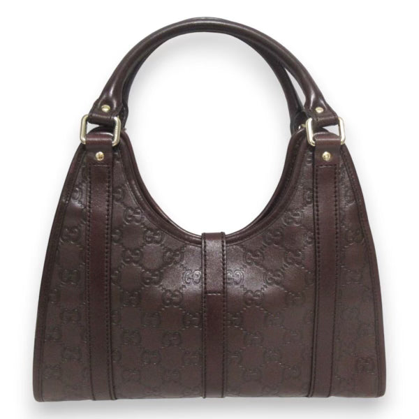 Guccissima Chocolate Leather Shoulder Bag