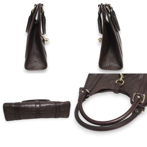 Guccissima Chocolate Leather Shoulder Bag