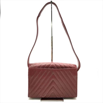 Chanel Bordeaux Caviar Chevron Flap Crossbody