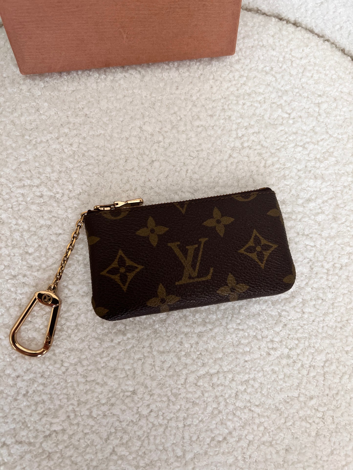 Louis Vuitton monogram key pouch with box