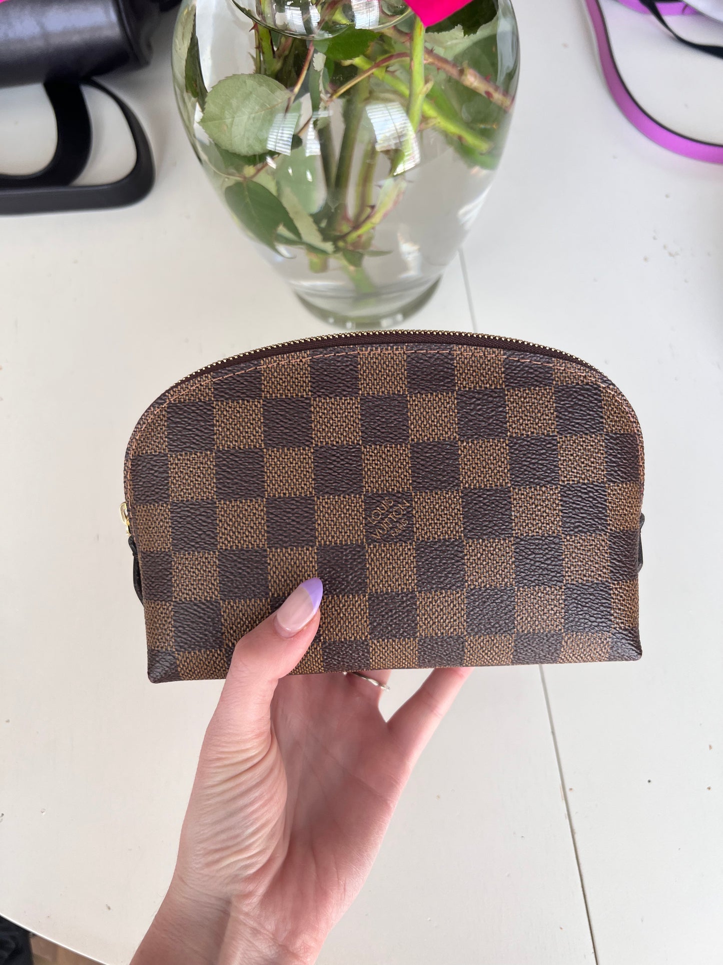 Louis Vuitton Damier Ebene cosmetic case pm