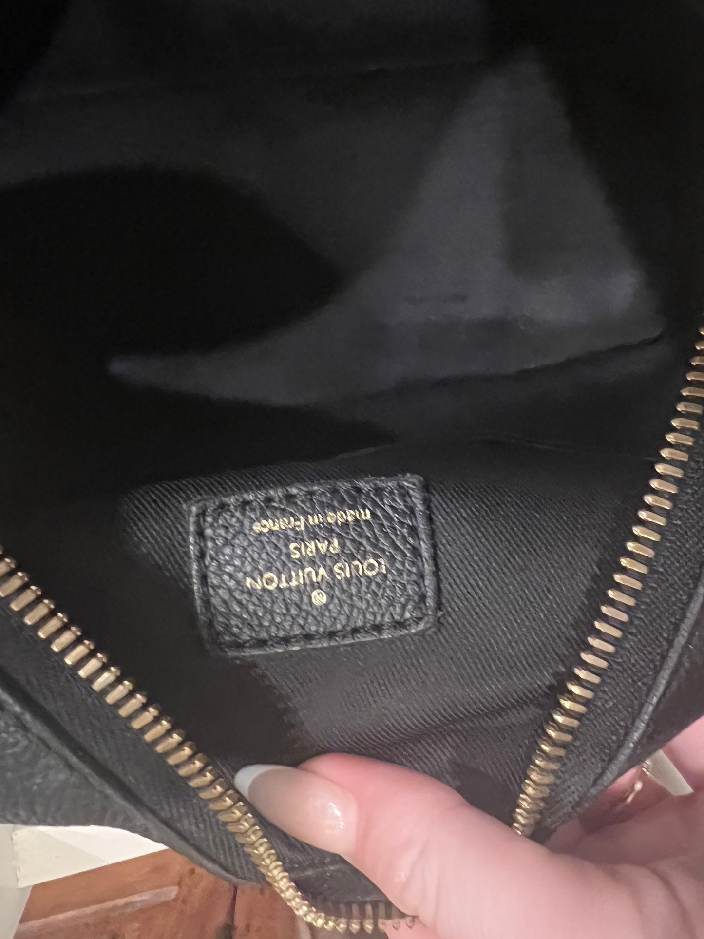 Louis Vuitton black empreinte ponty 2way tote