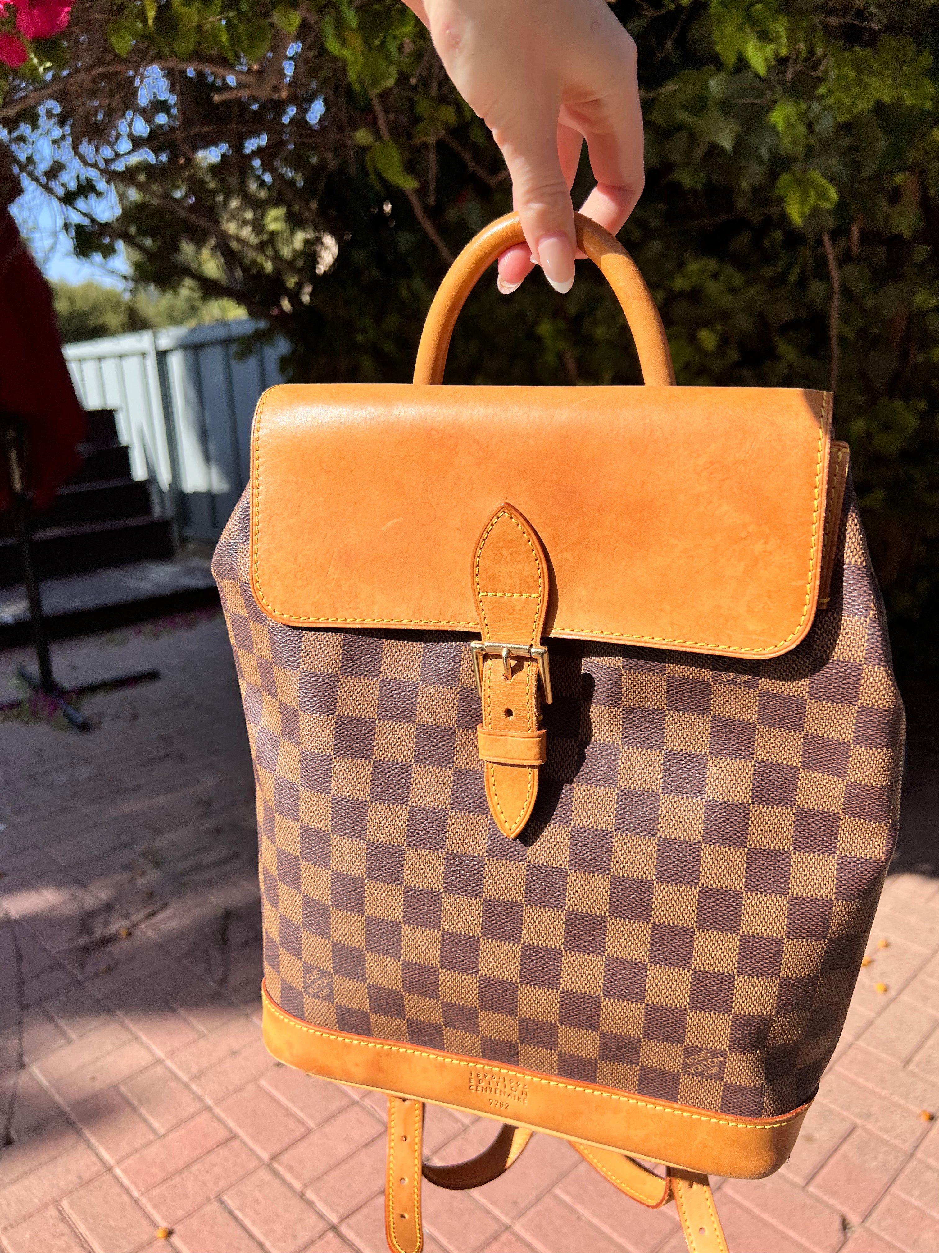 Louis Vuitton Damier Ebene soho backpack Bag Babes Boutique LLC