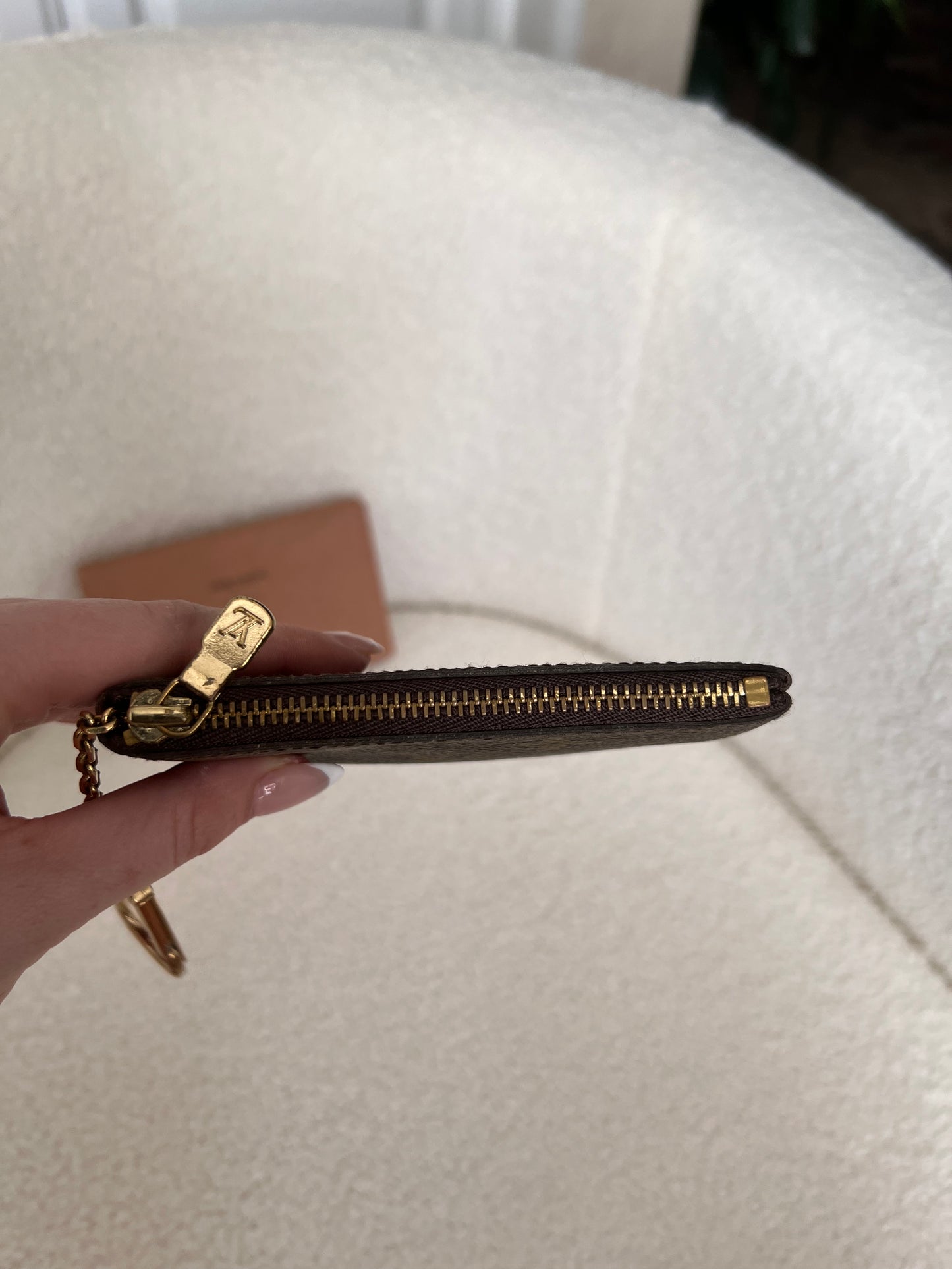 Louis Vuitton monogram key pouch with box