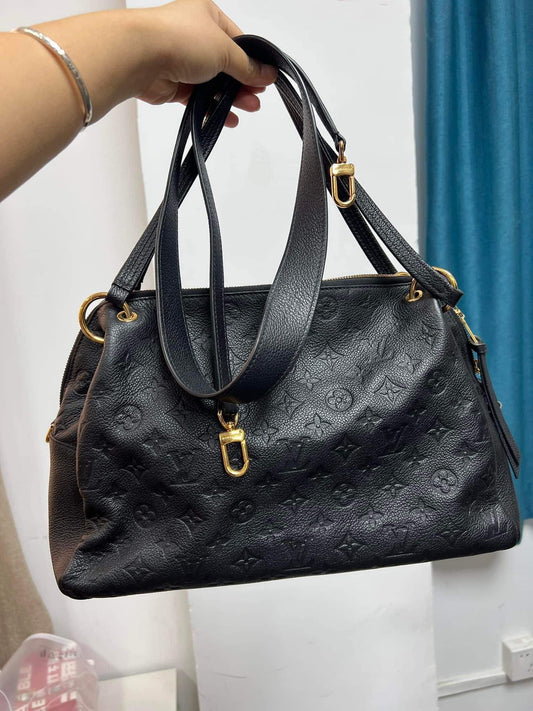 Louis Vuitton black empreinte ponty 2way tote