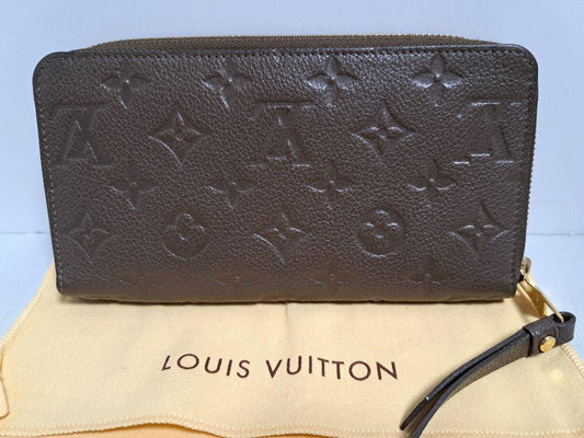 Louis Vuitton empreinte brown zippy organizer wallet