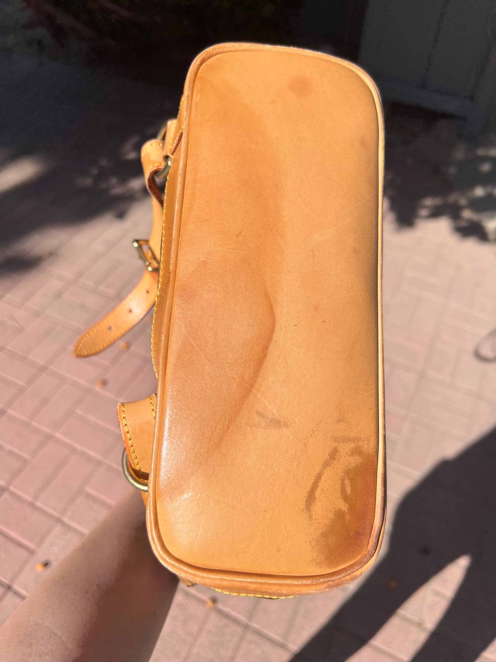 Louis Vuitton Damier Ebene Canvas Soho Backpack Bag. Excellent