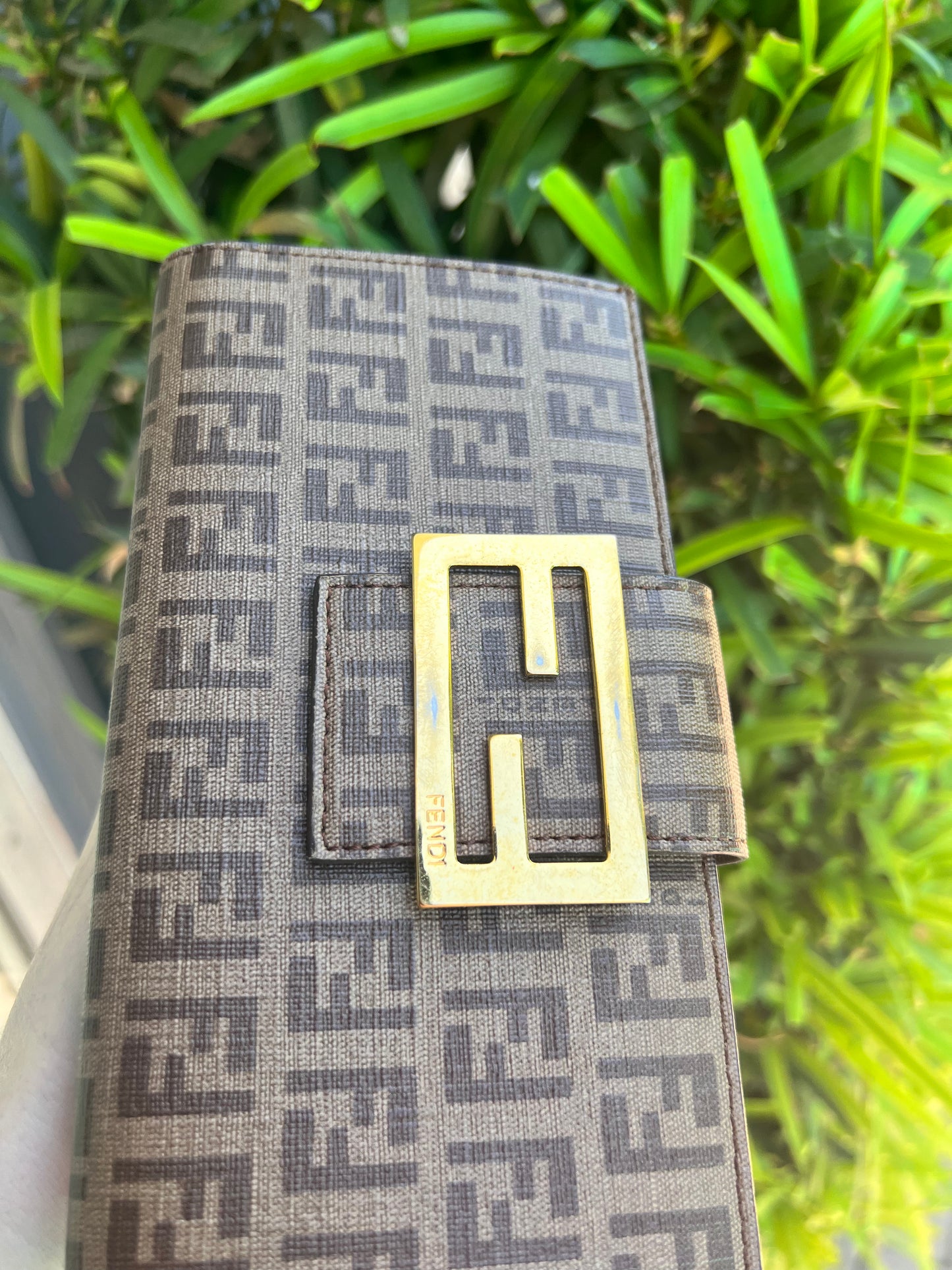 Fendi Zucca wallet on chain double sided