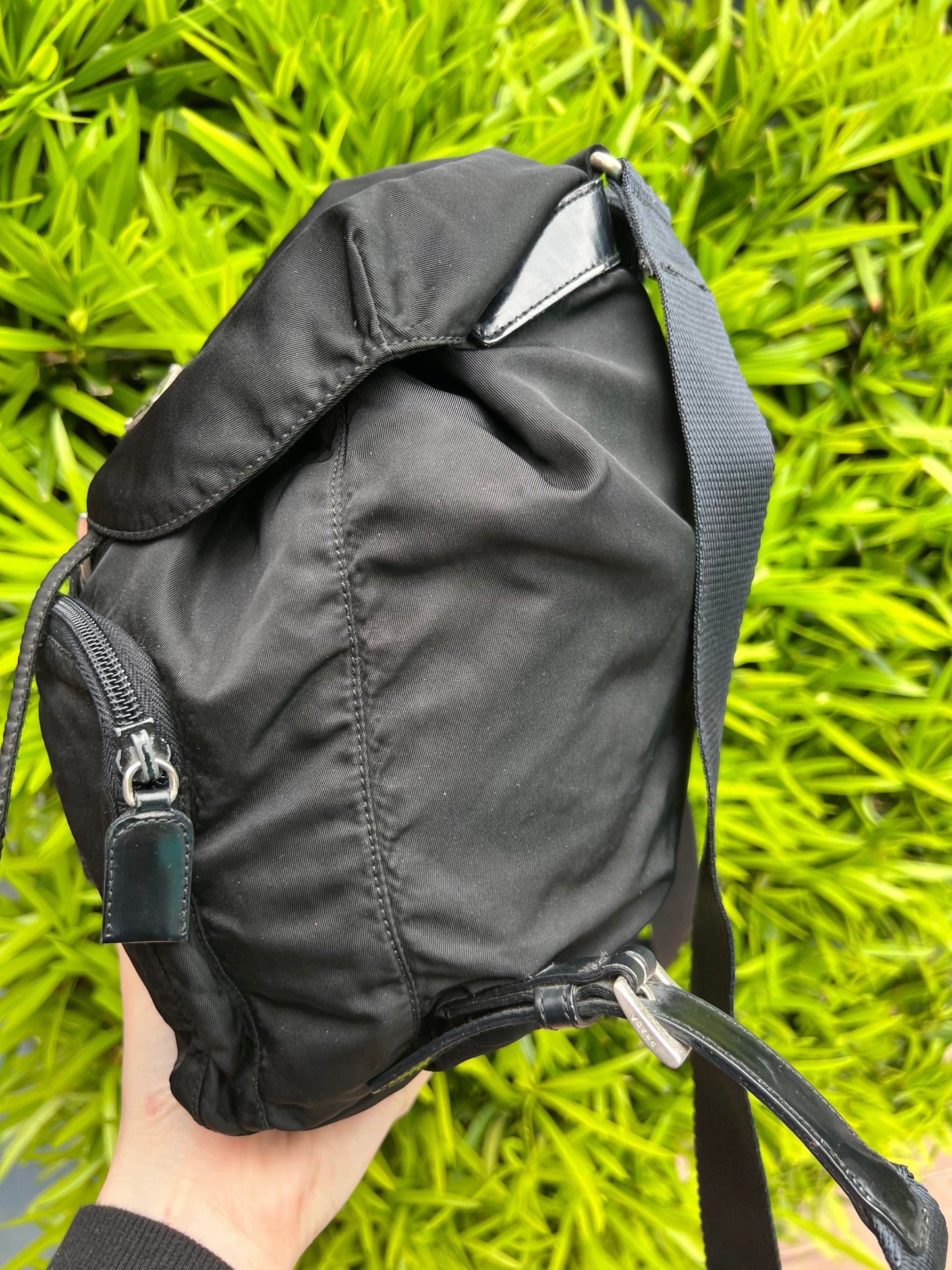 Prada black Tessuto nylon small backpack