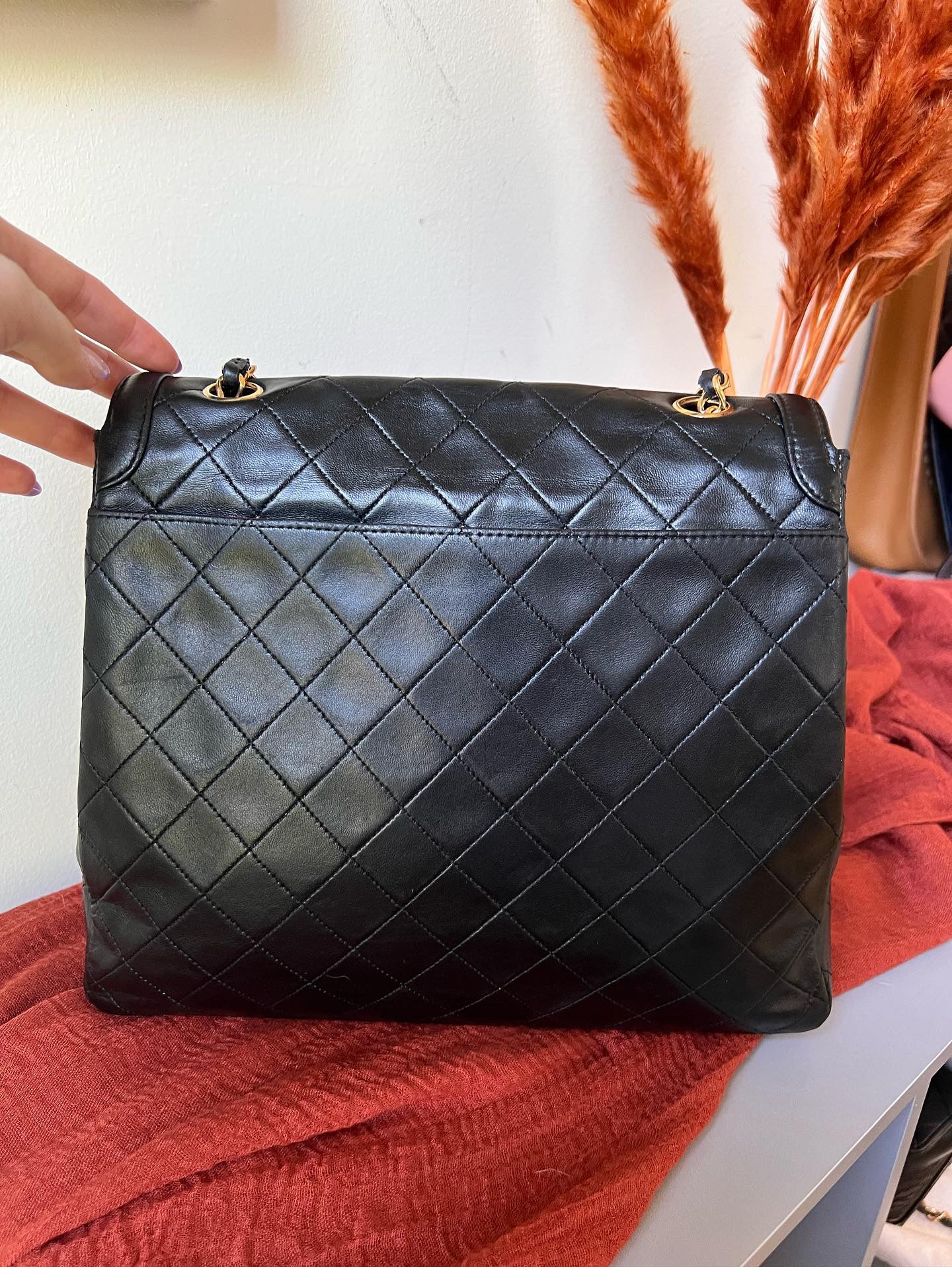 Vintage lambskin chanel discount bag