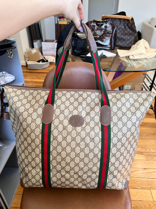 Gucci vintage GG coated canvas ophidia weekender bag