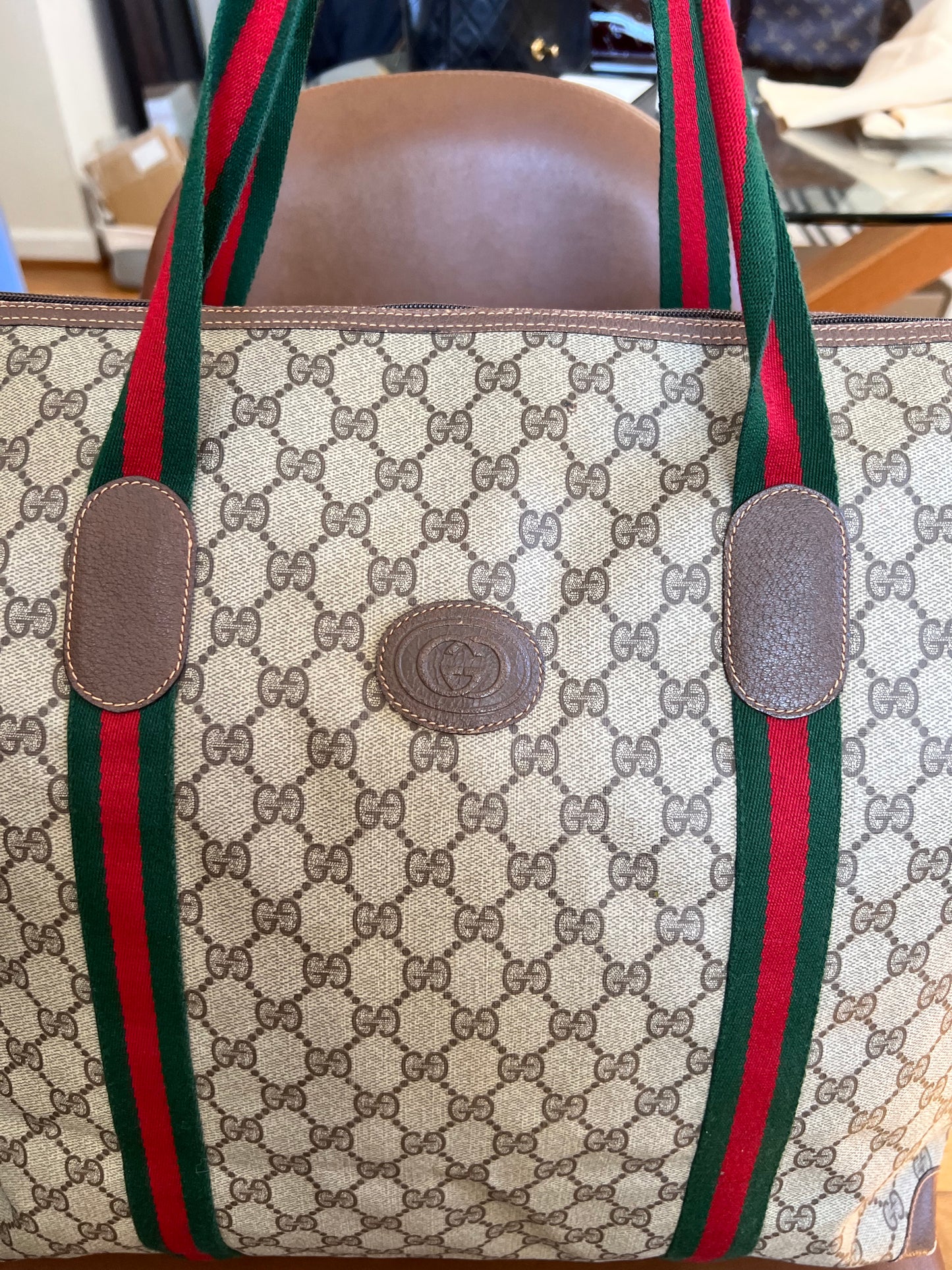 Gucci vintage GG coated canvas ophidia weekender bag