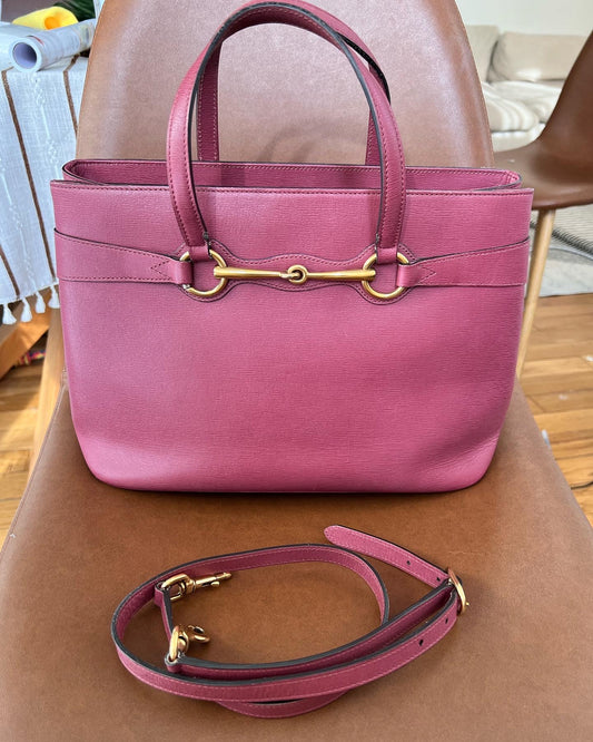 Gucci Horsebit Bordeaux leather 2 way tote