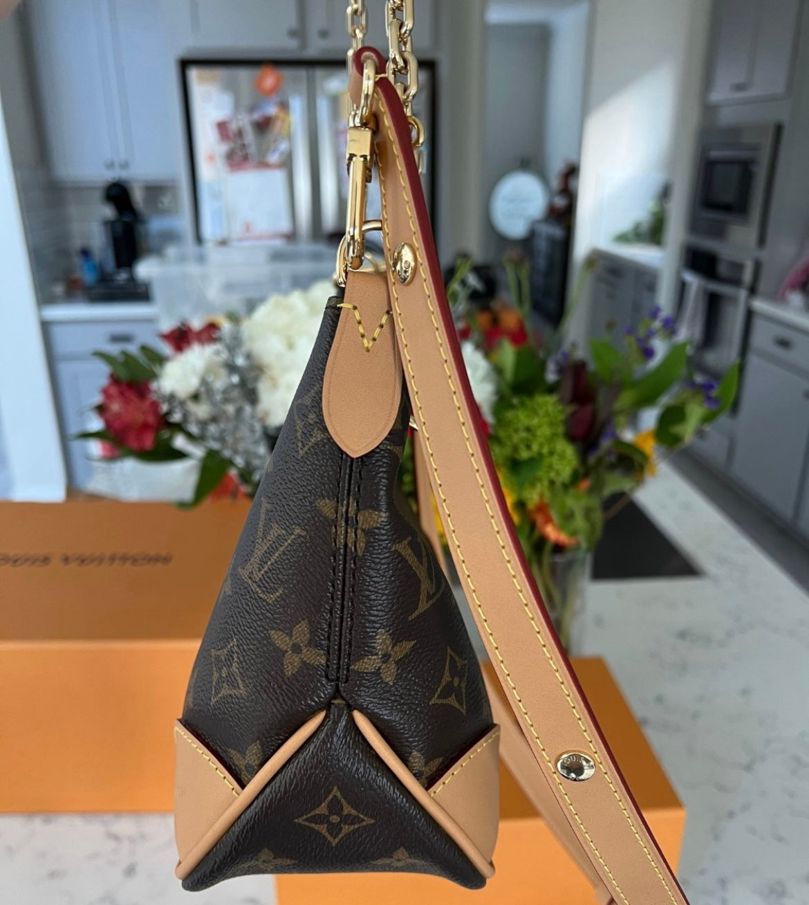 Louis Vuitton monogram / natural boulogne NM bag