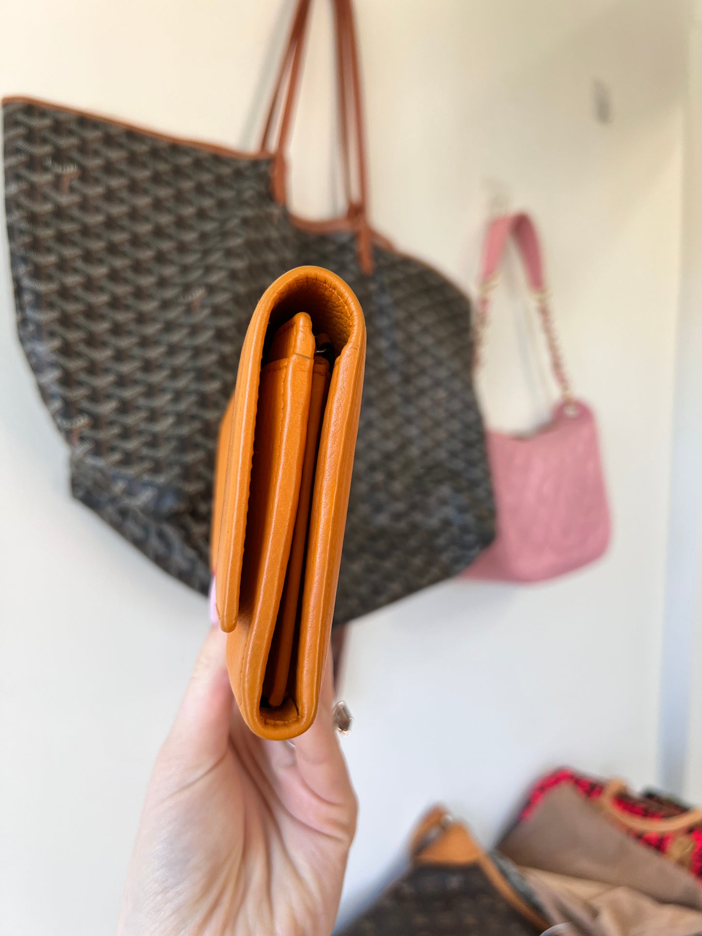 Gucci Soho Tangerine leather long wallet