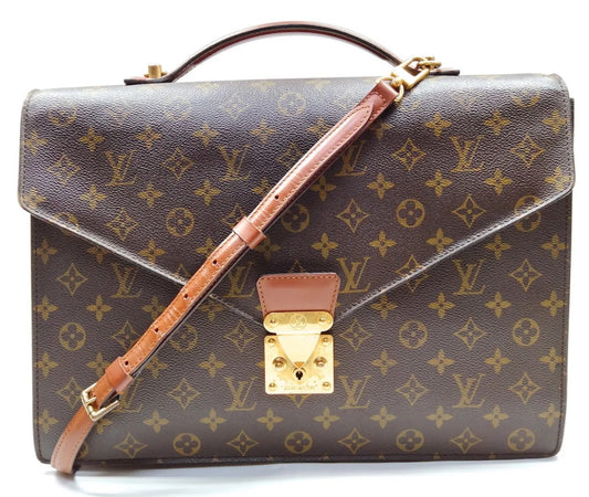 Louis Vuitton monogram vintage Porte-documents envelope bag with strap