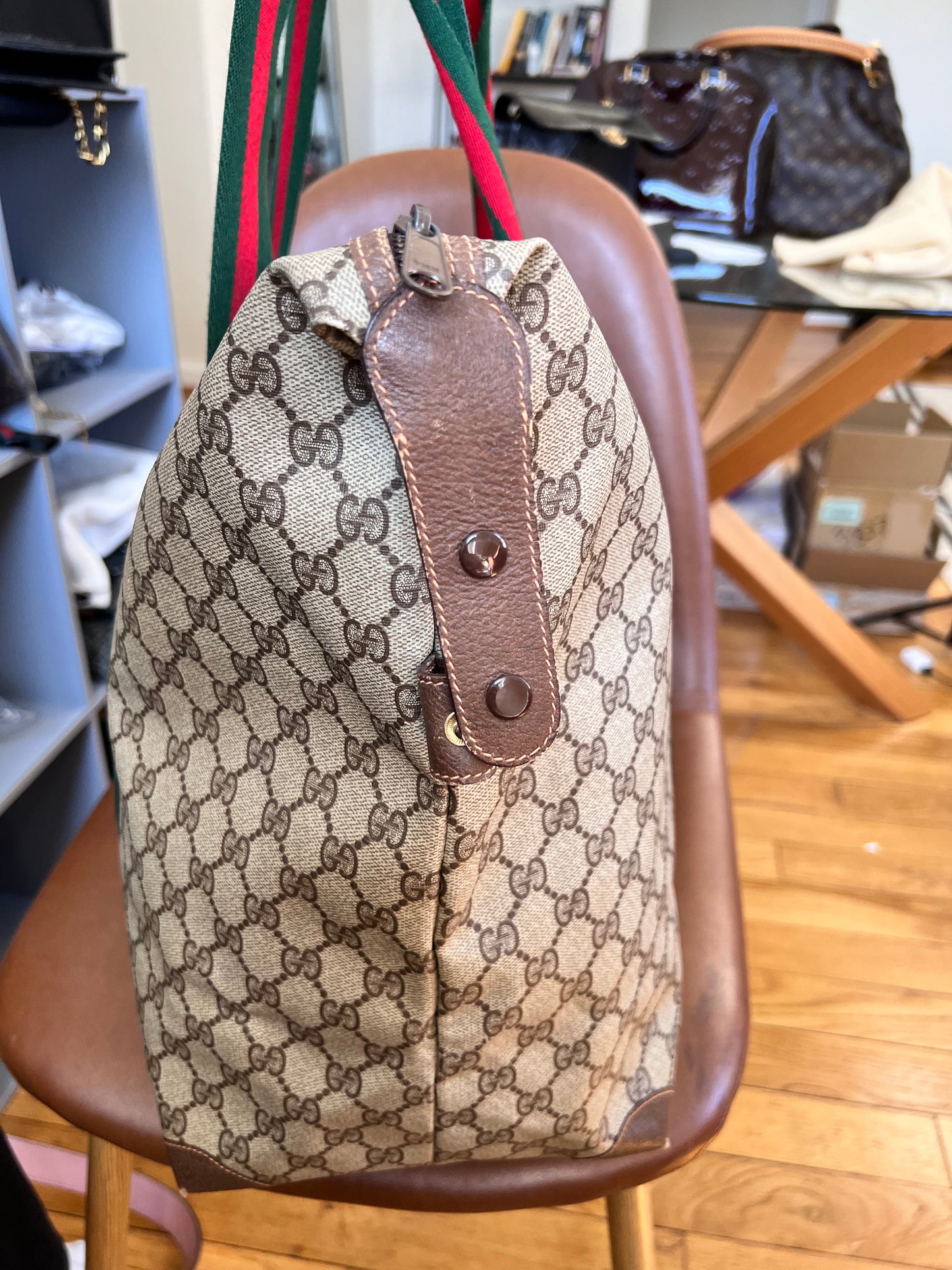 Gucci vintage GG coated canvas ophidia weekender bag